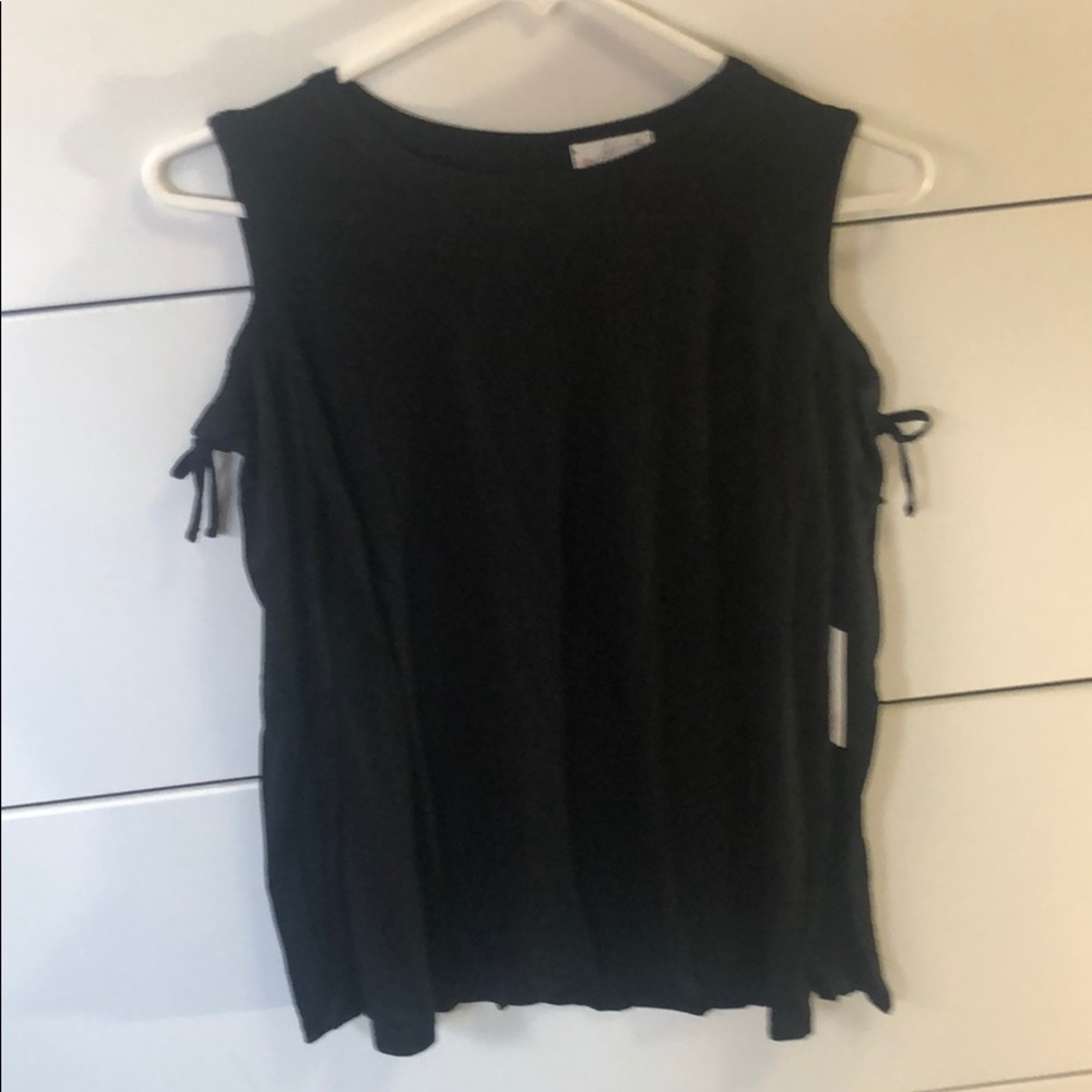 Black off the shoulder top